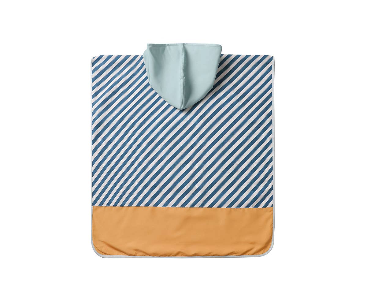 Poncho de Plage Rayures Blues & Beyond M – Monnëka
