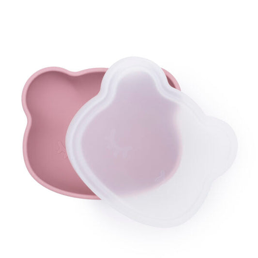 Silicone bowl bear dusty pink