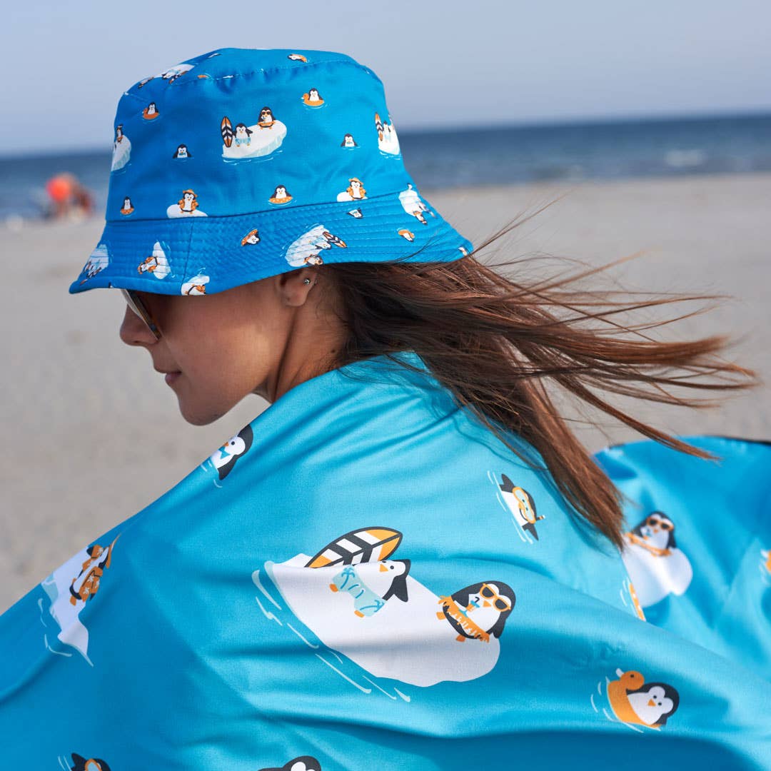Penguins beach towel