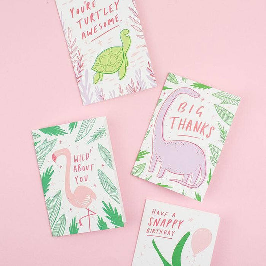 Carte de Vœux Dinosaure "Big Thanks"
