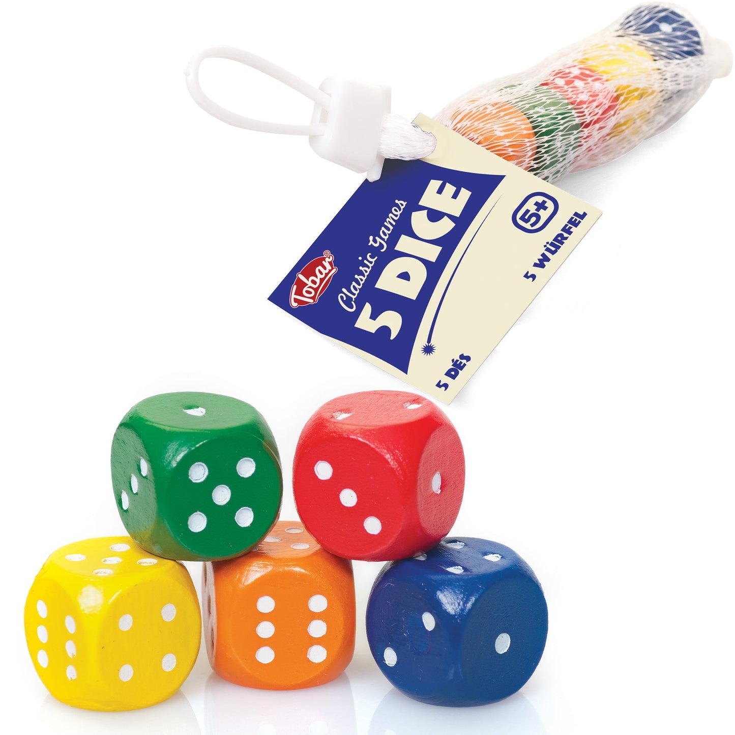 5 WOODEN DICE