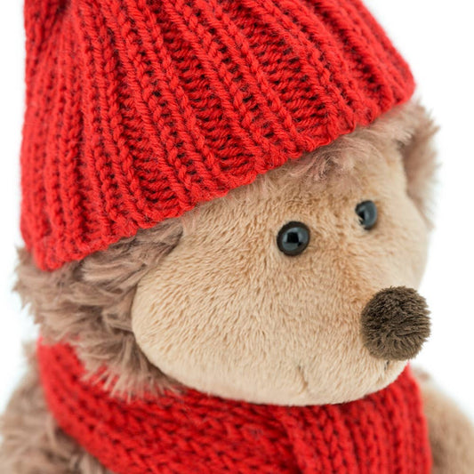 Prickle Hedgehog Plush with Red Hat 15 cm