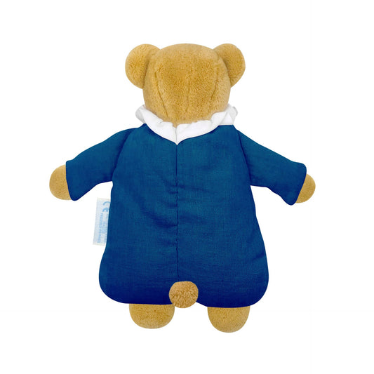 Bear Angel's Nest Comforter Rattle - Organic Denim Blue