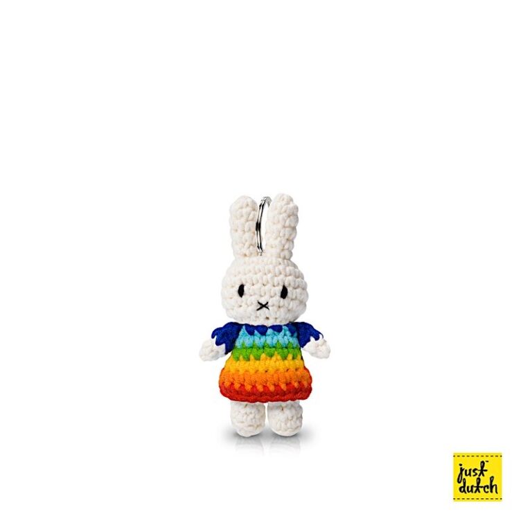 Porte-clés Miffy arc-en-ciel - Just Dutch