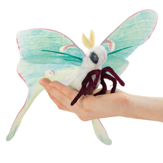 Marionnette à main Mini Lunamoth 8014/ Mini Lunamoth VE2 Folkmanis réaliste