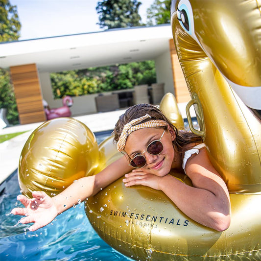 XXL Goldener aufblasbarer Schwan