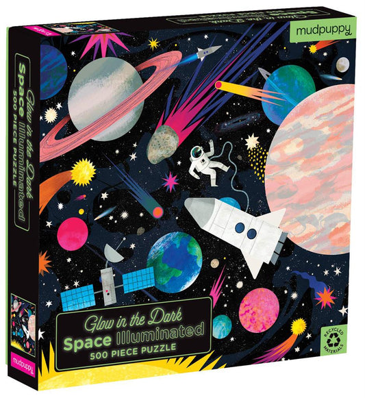 Puzzle espace phosphorescent 500 pièces Mudpuppy - visuel