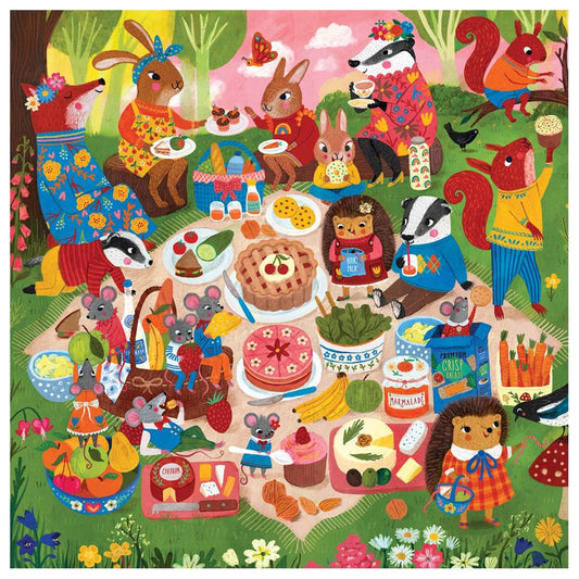 Puzzle Pique-Nique en Forêt Mudpuppy - boîte et visuel