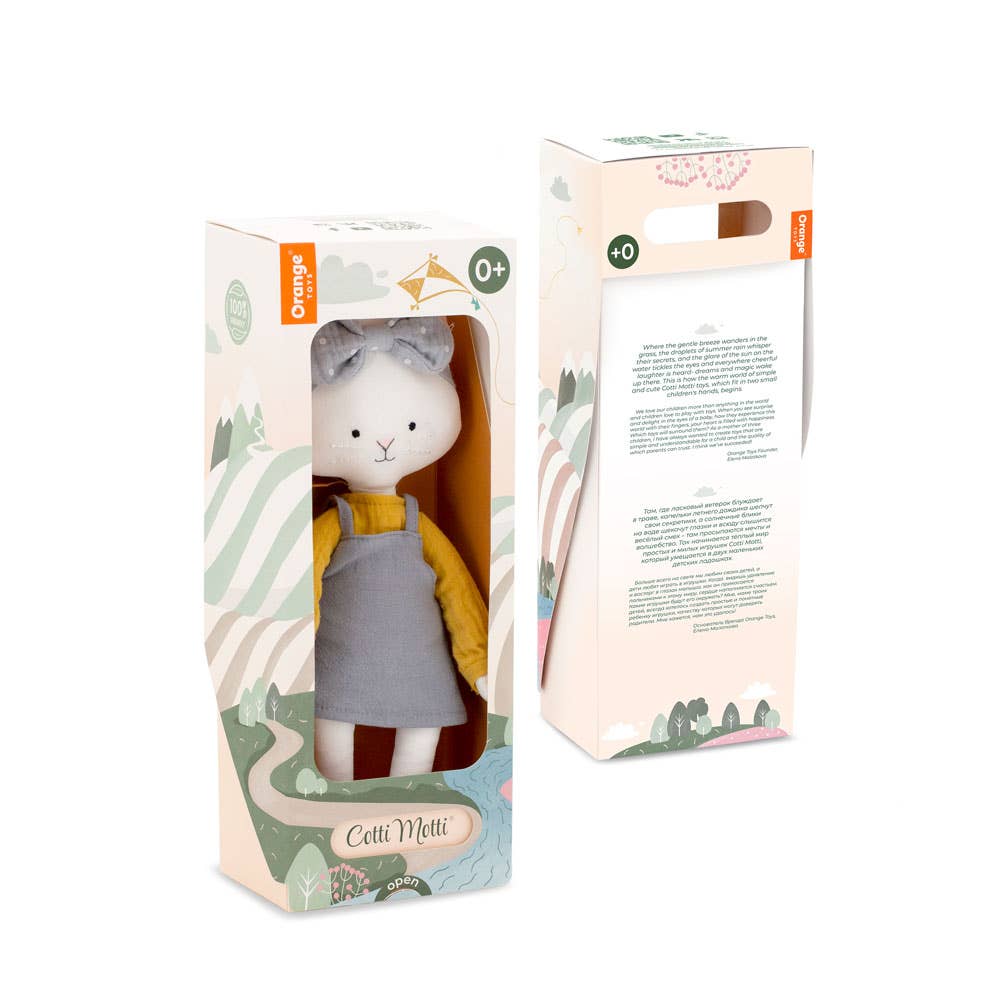 Cotton plush toy, Cotti Motti, Christy the cat (30 cm) -0+