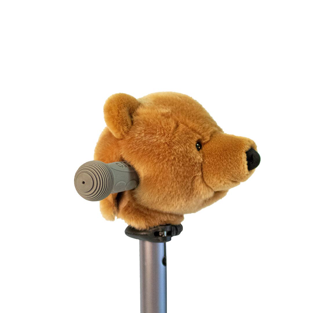 Brown Bear Head Accessory for Kids' Bikes and Scooters