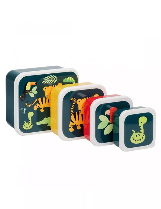 Pack of 4 Snack and Lunch Boxes - Tiger
