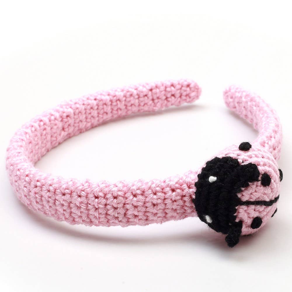 Ladybug Headband - Pink