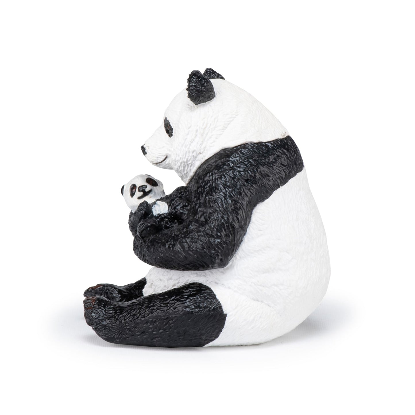 Figurine Panda assis et son bébé Papo - animal sauvage