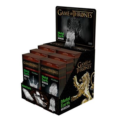 MetalEarth ICONX - GAME OF THRONES Promotion: ASSORTIMENT DE DEPART / GAME OF THRONES assorti (36 pièces) avec présentoir + maquette 3D GRATUIT. La composition peut différer.