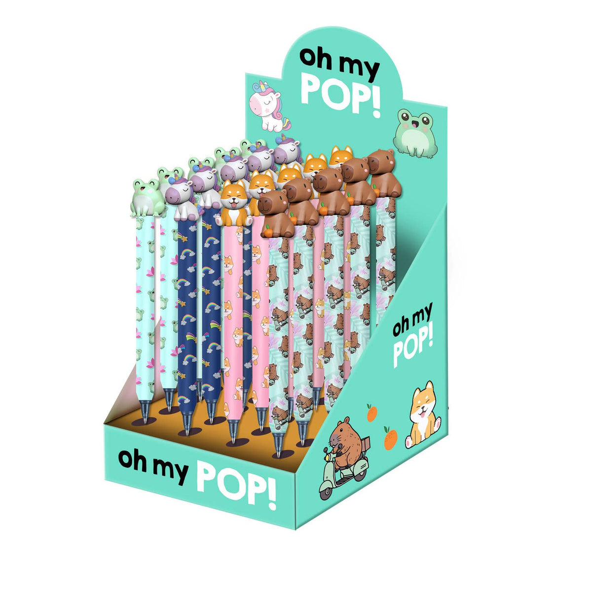 Display 24 Einheiten Radierbarer Gelschreiber Oh My Pop! „Mix“