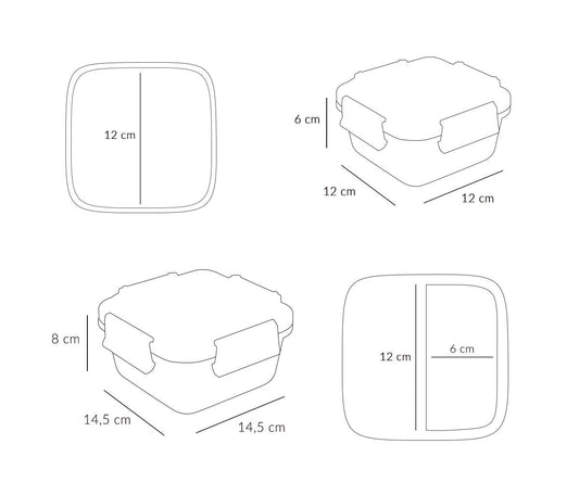 Grande Boîte à Déjeuner Nature Géométrique