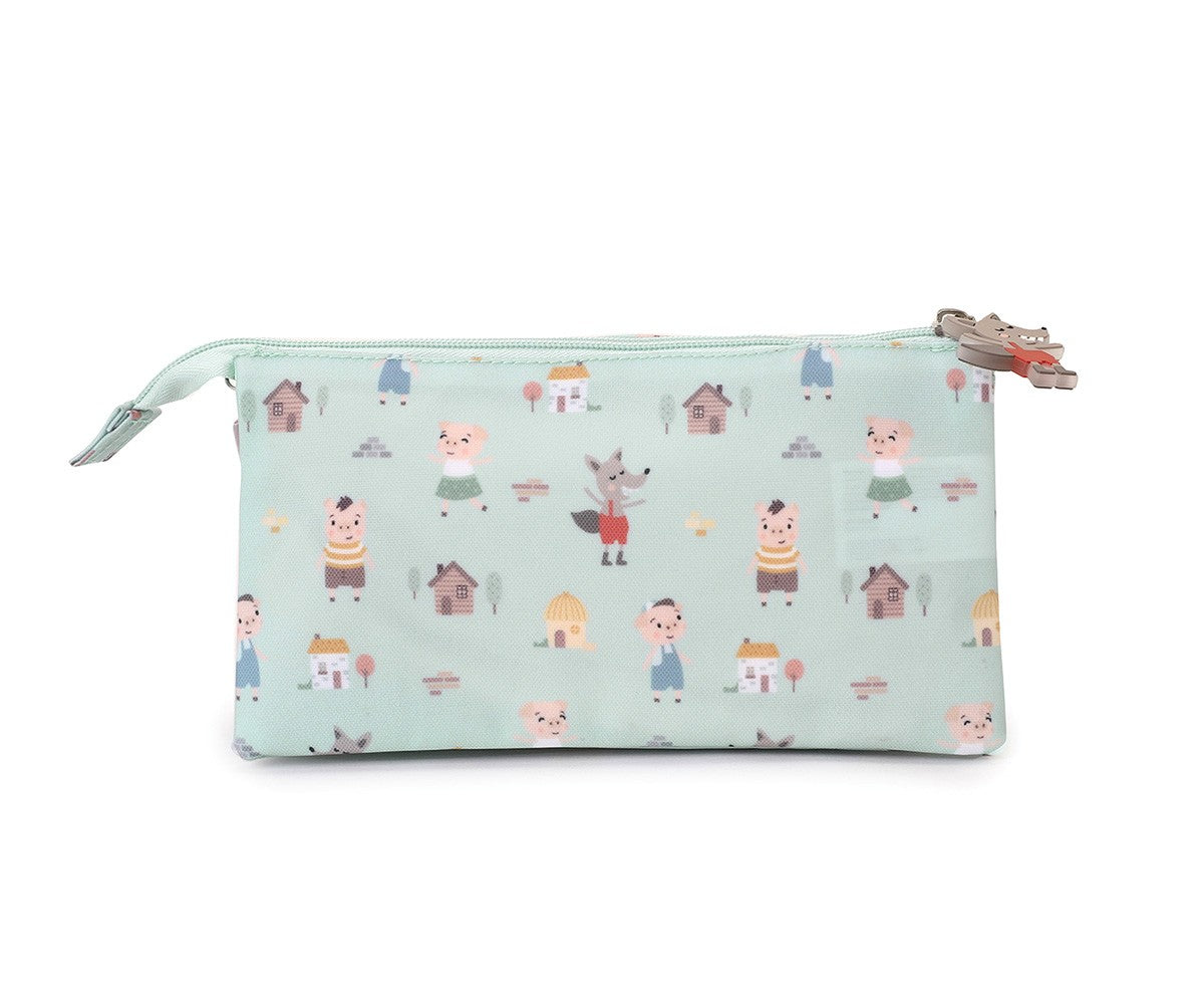 Trousse à Crayons 3 Compartiments Les Trois Petits Cochons - vue 3