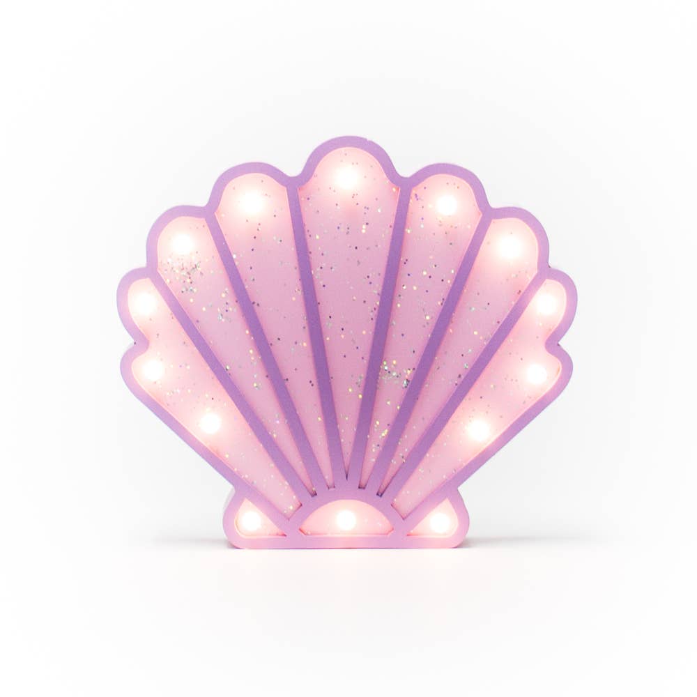 Mermaid & Shell Wooden Light-Up Figurines
