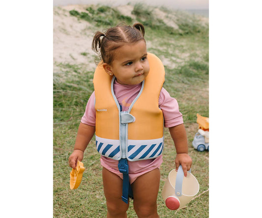 Gilet Flottant d'Apprentissage Rayures Bleues 1-2 ans