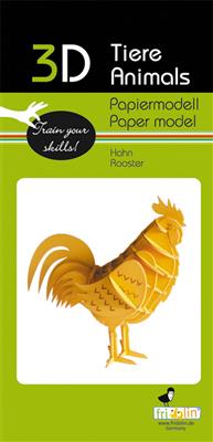 3D Papiermodell - Hahn