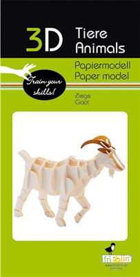 3D Papiermodell - Ziege