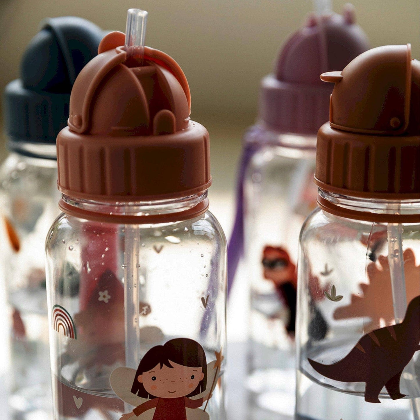 Dinosaur World Plastic Water Bottle