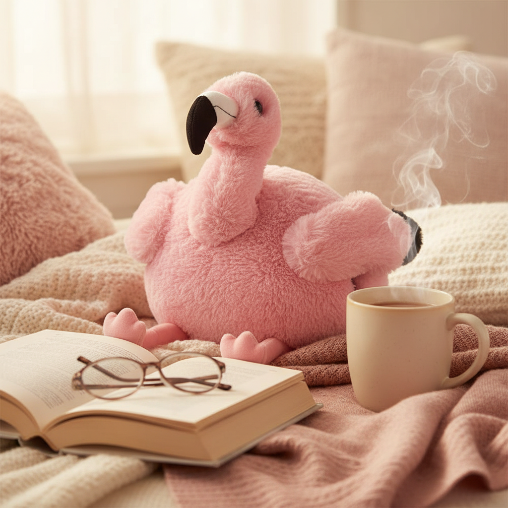 Plush Hand Warmer - Flamingo