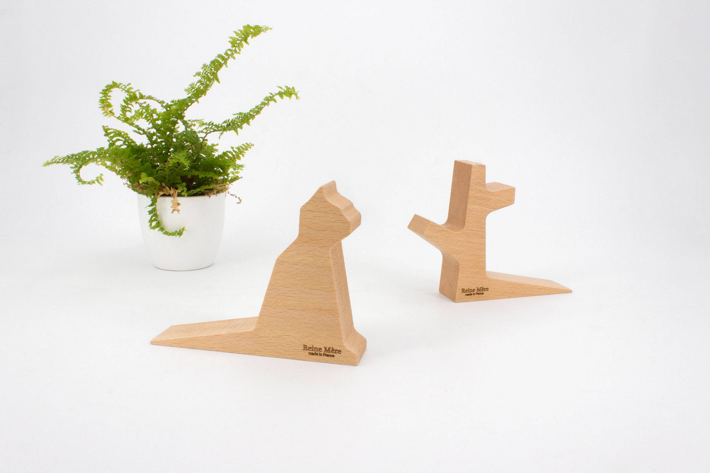 Wooden Doorstop - Sachat Cat