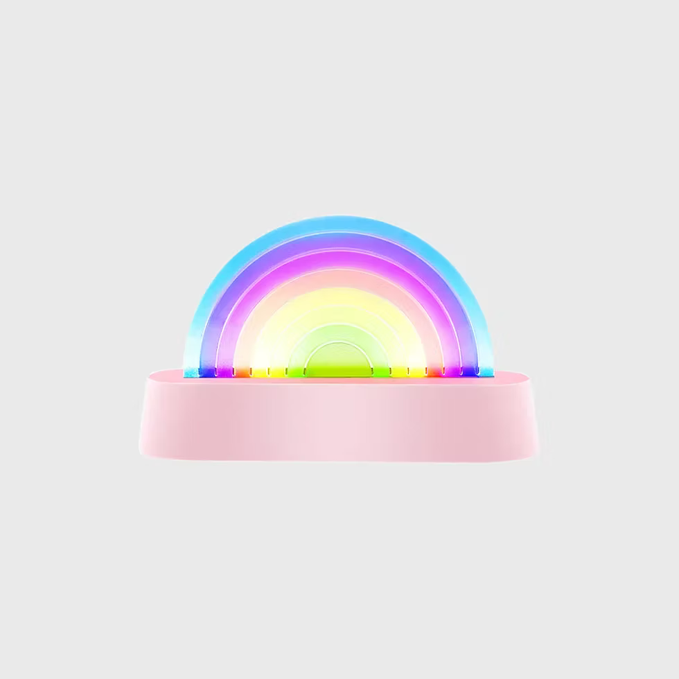 Lampe arc-en-ciel dansante – Rose, réactive au son