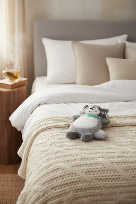 Waschbär-Wärmflasche