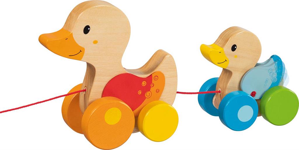 Pull-Along Animal - Wooden Pull-Along Duck Family