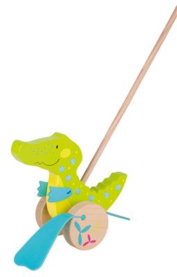 Animal à pousser: CROCODILLE H19cm, goki Susibelle, bois, 1+