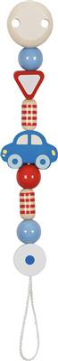 Goki Baby Accroche Tétine: VOITURES L21cm, bois