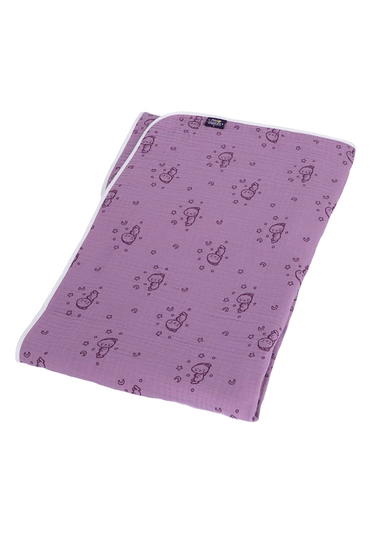 Couverture bébé Lapin endormi en mousseline - 120 x 120 cm – vue 5