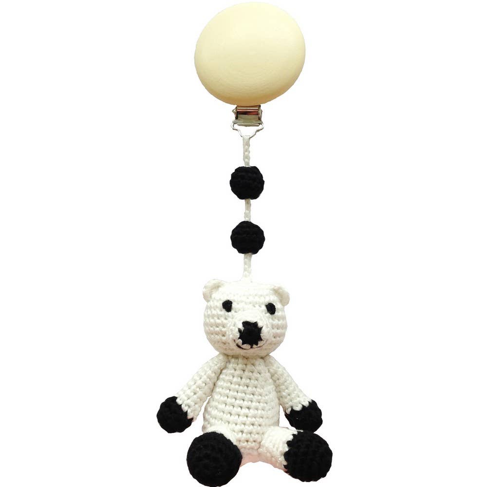 Eisbär-Kinderwagenhaken - Weiß