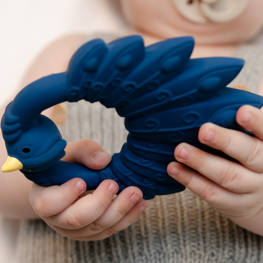 Blauer Pfau Beißring