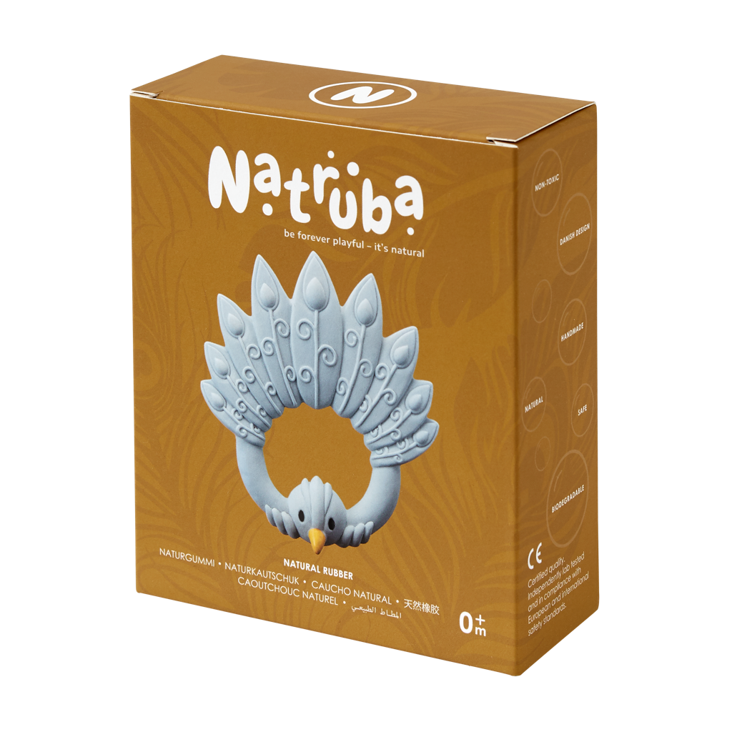 Anneau de dentition Paon Bleu ciel - Natruba