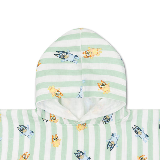 Strandponcho – Weiß/Blau – Bluey – 50 x 50 cm