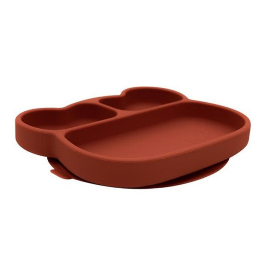 Assiette en Silicone Ours Rouille