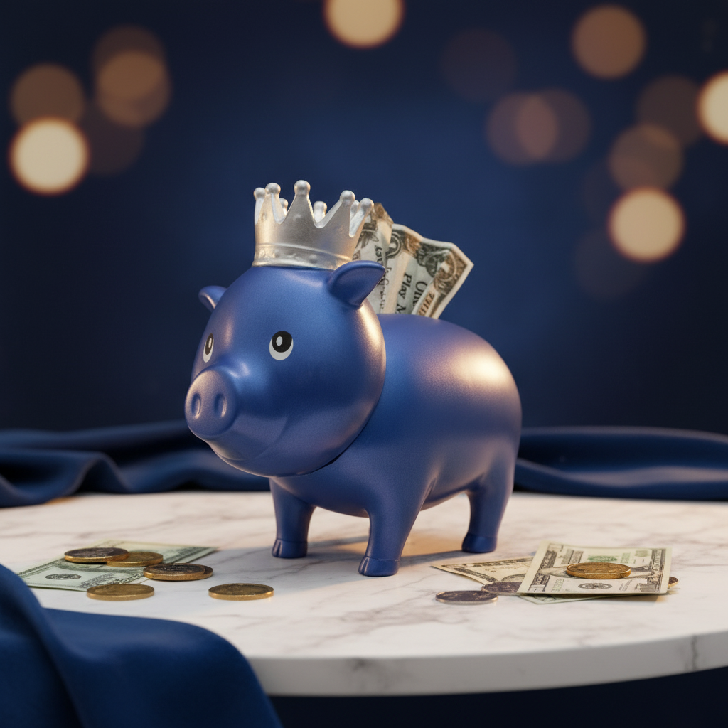 Crown Blue Pig