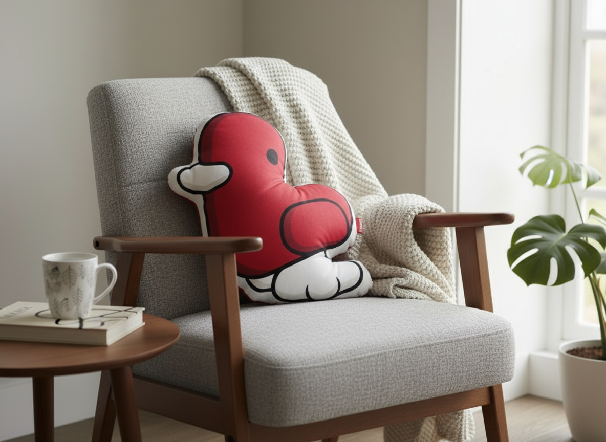 Coussin Canard Rouge