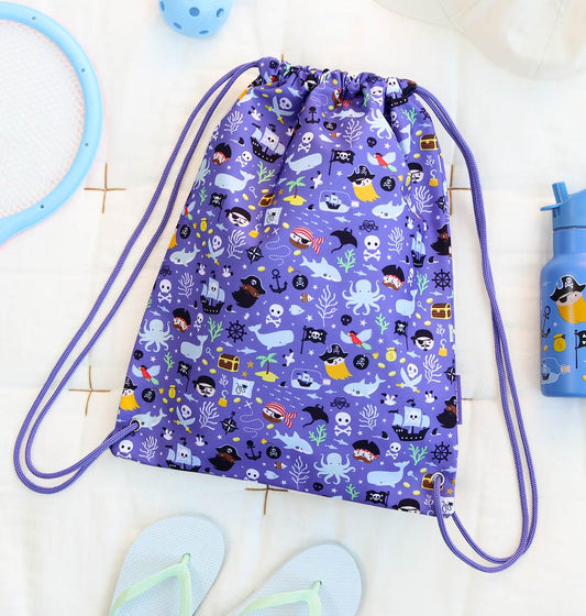 Sac à cordons enfant - Pirates – vue 2 – A Little Lovely Company