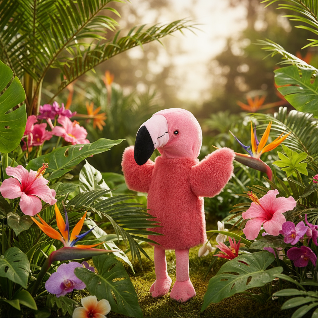 Flamingo Plush Puppet