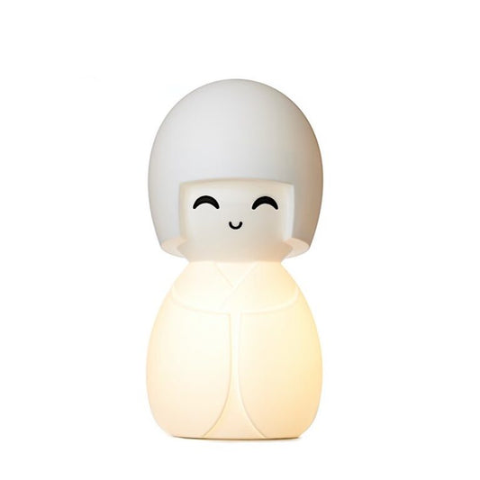 Lampe Kokeshi Mr Maria, vue produit allumée