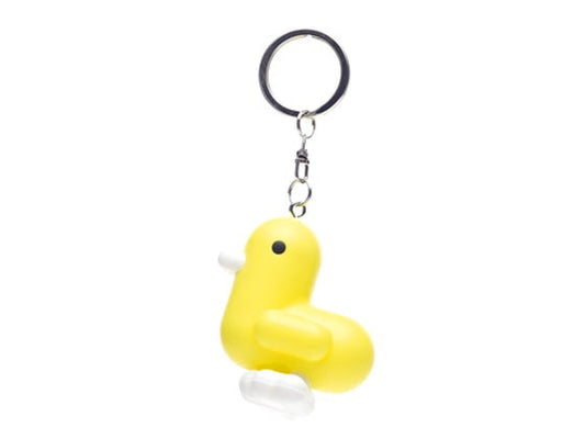 Neongelber Enten-Schlüsselanhänger