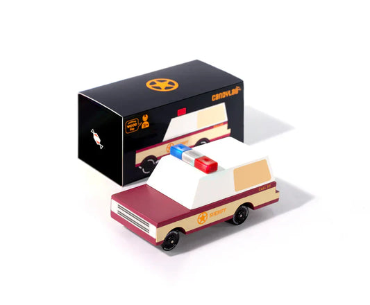 Candycar World Wooden Police Car - Sheriff