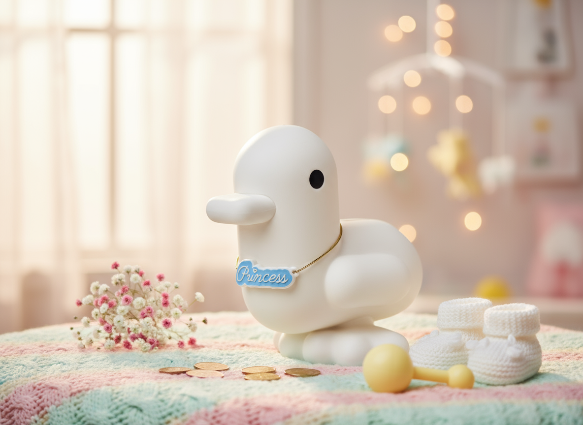 White Duck Candy Piggy Bank