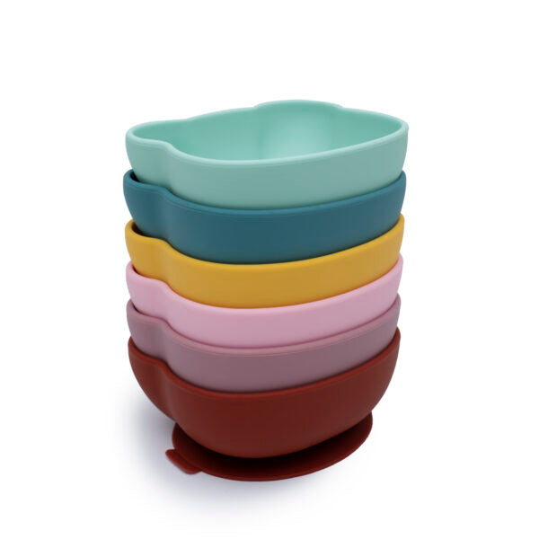 Sage bear silicone bowls