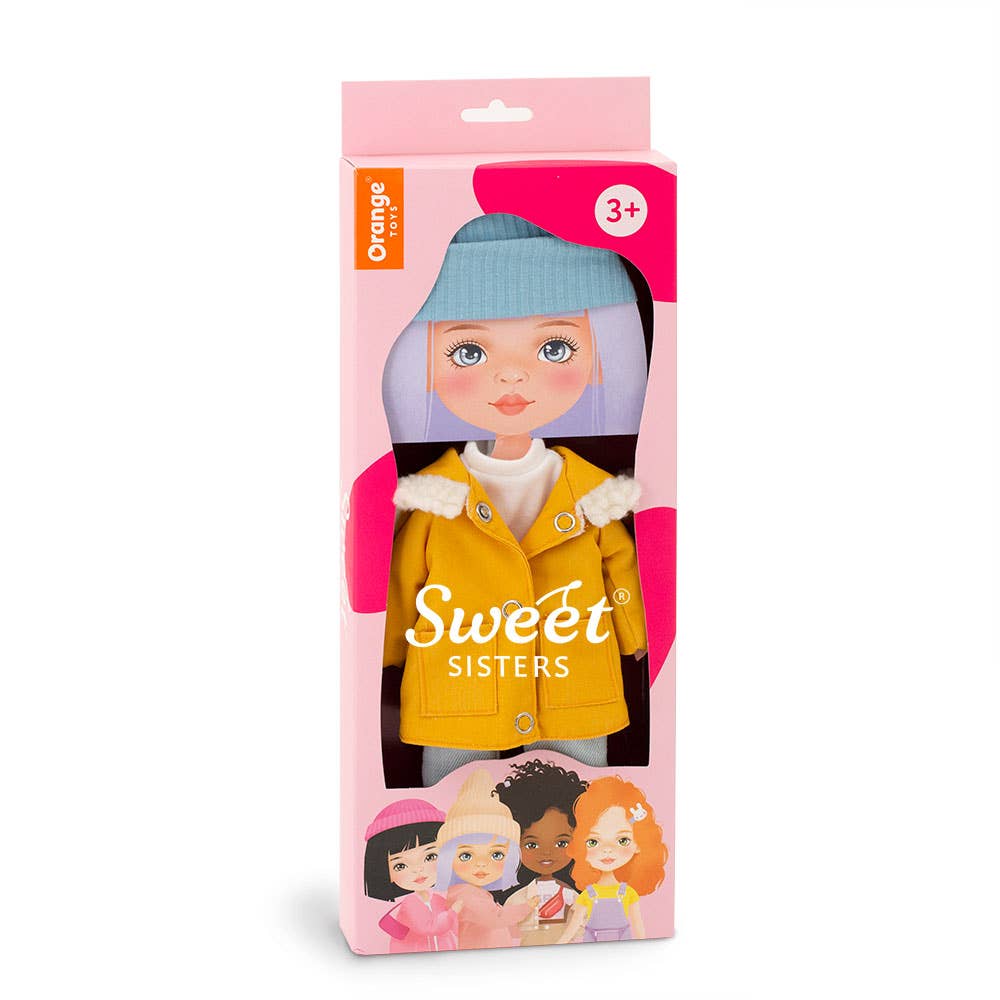 Clothing set: mustard parka for 28cm doll