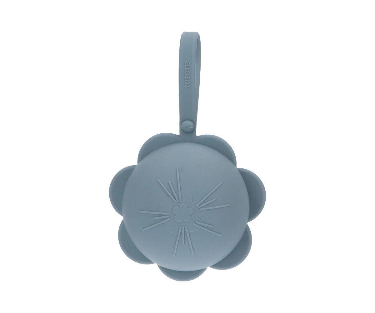 Silicone baby pacifier clip, ocean flower pattern